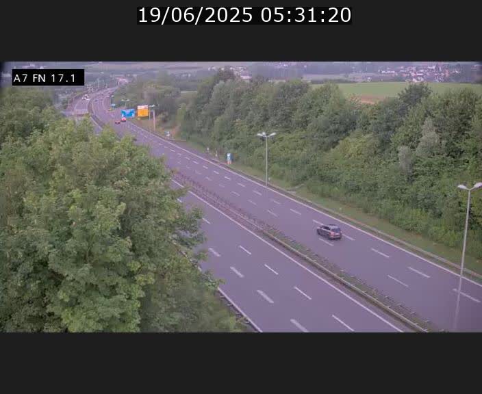 Caméra trafic Luxembourg - A7, Merscherbierg direction Mersch