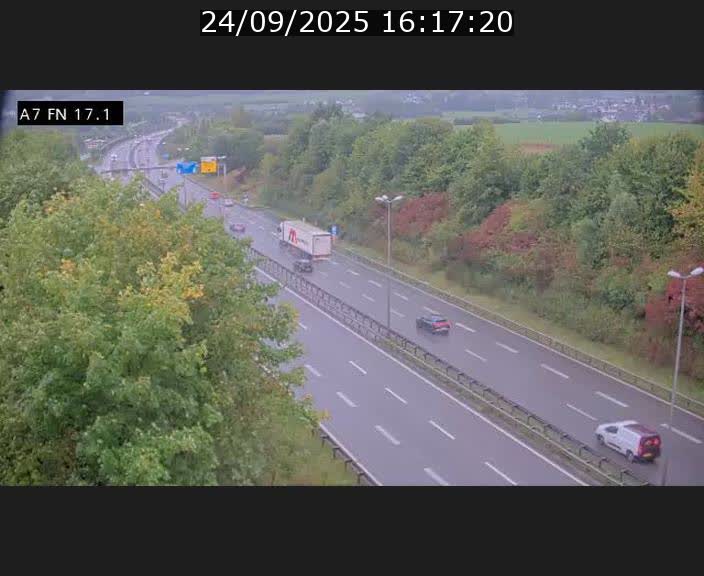 Caméra trafic Luxembourg - A7, Merscherbierg direction Mersch