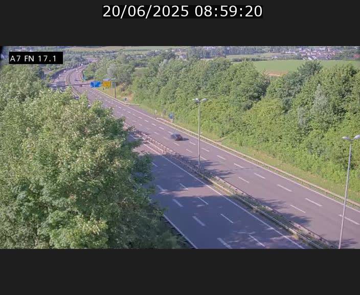 Caméra trafic Luxembourg - A7, Merscherbierg direction Mersch