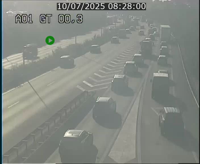 Traffic live webcam Luxembourg Croix de Gasperich - A1 direction Kirchberg - BK 0.3
