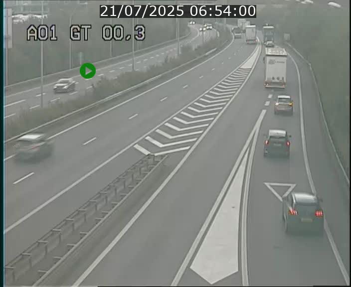 Traffic live webcam Luxembourg Croix de Gasperich - A1 direction Kirchberg - BK 0.3
