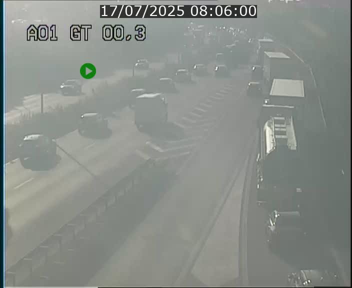 Traffic live webcam Luxembourg Croix de Gasperich - A1 direction Kirchberg - BK 0.3