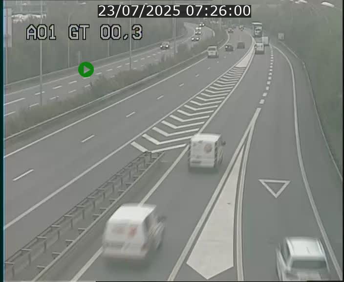 Traffic live webcam Luxembourg Croix de Gasperich - A1 direction Kirchberg - BK 0.3