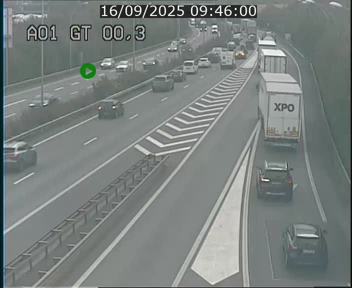 Traffic live webcam Luxembourg Croix de Gasperich - A1 direction Kirchberg - BK 0.3