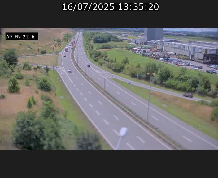 Caméra trafic Luxembourg - A7, Colmar-berg direction Mersch