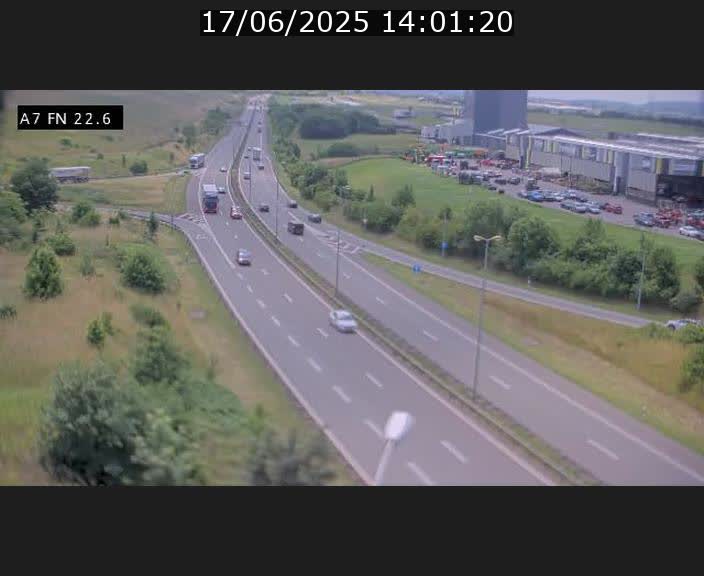 Caméra trafic Luxembourg - A7, Colmar-berg direction Mersch