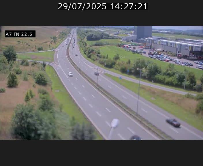 Caméra trafic Luxembourg - A7, Colmar-berg direction Mersch