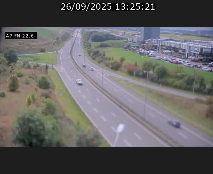 Caméra trafic Luxembourg - A7, Colmar-berg direction Mersch