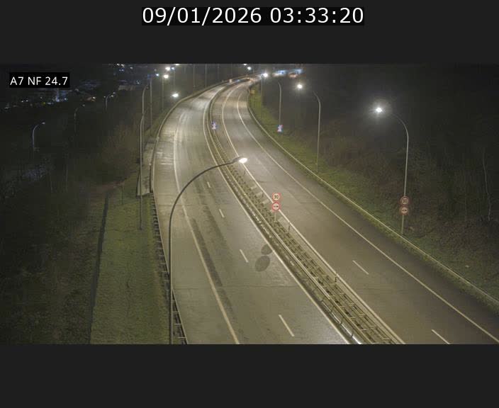 Caméra trafic Luxembourg - A7, Schieren direction Mersch