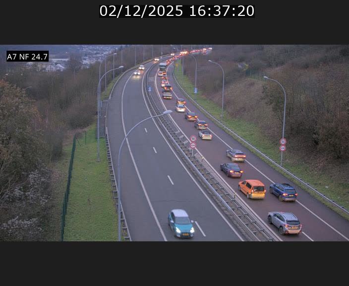 <h2>Caméra trafic Luxembourg - A7, Schieren direction Mersch</h2>