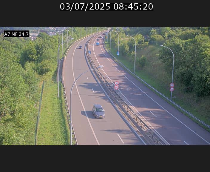 Caméra trafic Luxembourg - A7, Schieren direction Mersch