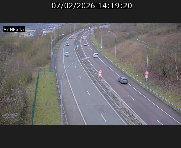 <h2>Caméra trafic Luxembourg - A7, Schieren direction Mersch</h2>