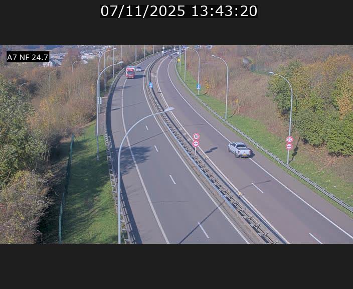Caméra trafic Luxembourg - A7, Schieren direction Mersch