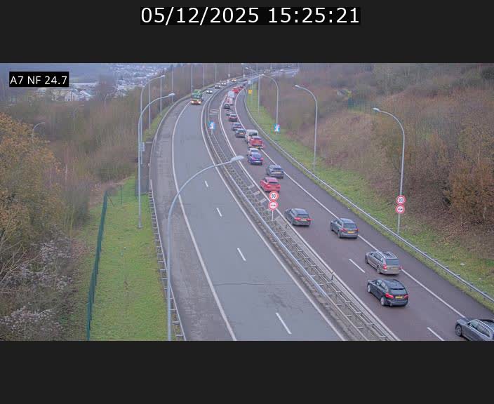 <h2>Caméra trafic Luxembourg - A7, Schieren direction Mersch</h2>