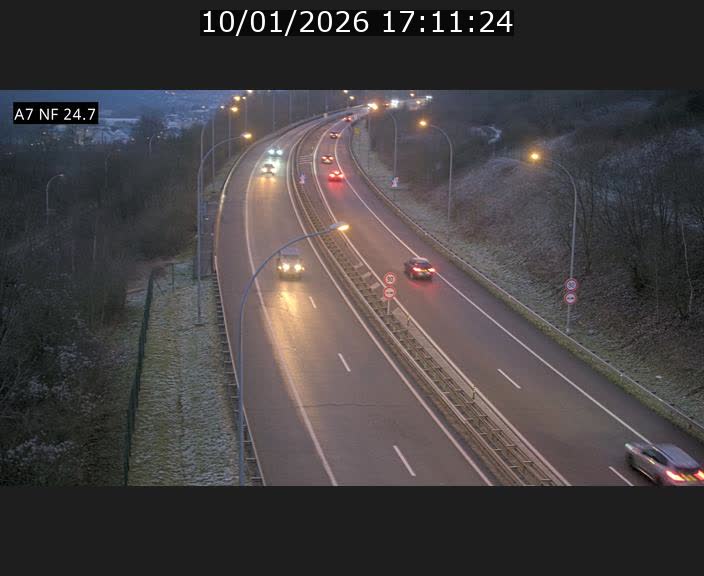 Caméra trafic Luxembourg - A7, Schieren direction Mersch