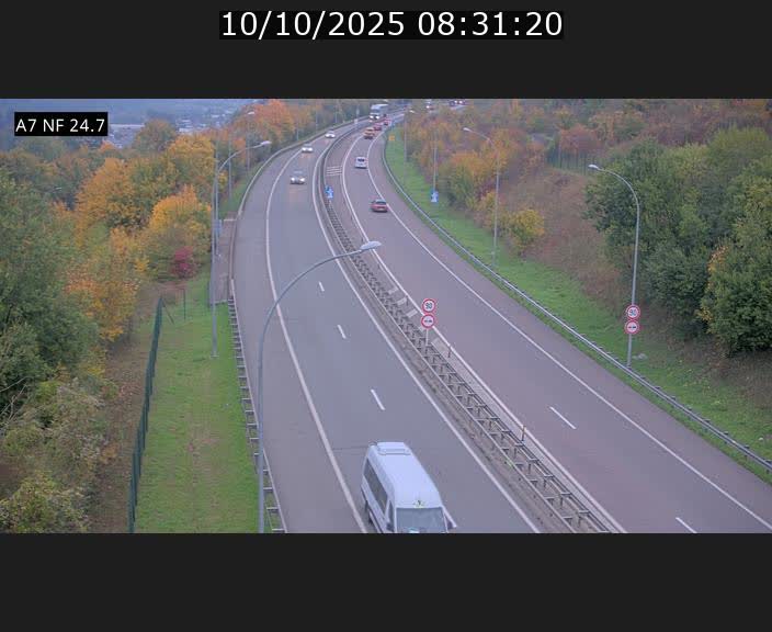 <h2>Caméra trafic Luxembourg - A7, Schieren direction Mersch</h2>