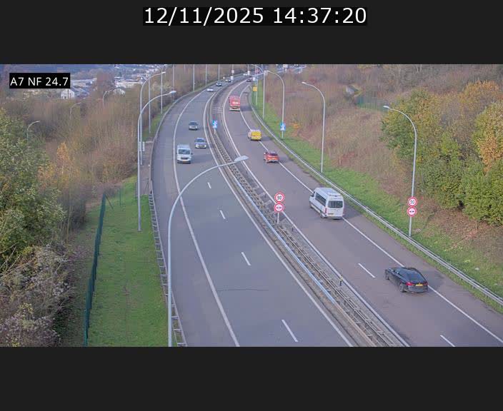 <h2>Caméra trafic Luxembourg - A7, Schieren direction Mersch</h2>