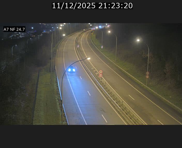 Caméra trafic Luxembourg - A7, Schieren direction Mersch