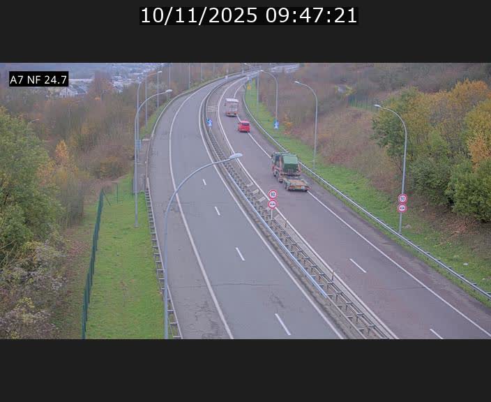 Caméra trafic Luxembourg - A7, Schieren direction Mersch