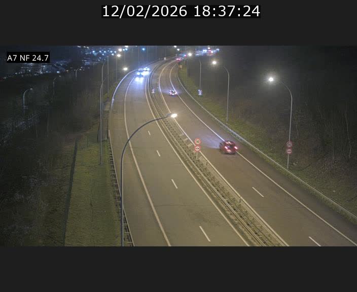Caméra trafic Luxembourg - A7, Schieren direction Mersch