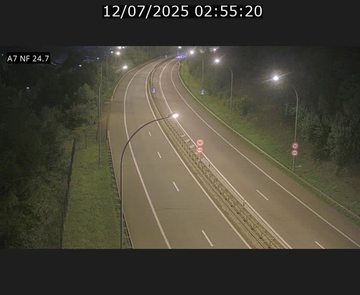 Caméra trafic Luxembourg - A7, Schieren direction Mersch
