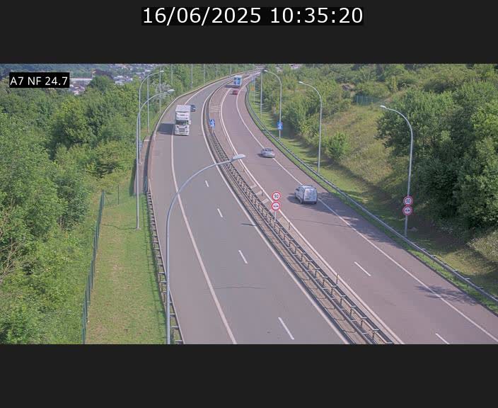 Caméra trafic Luxembourg - A7, Schieren direction Mersch