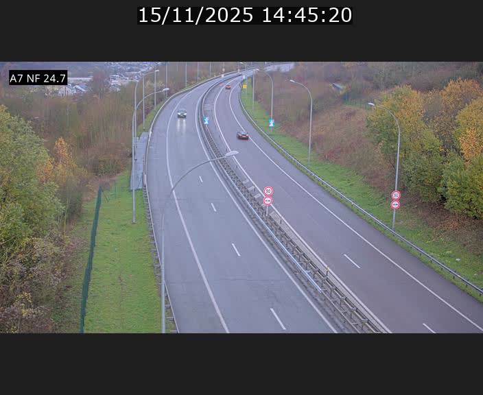 Caméra trafic Luxembourg - A7, Schieren direction Mersch