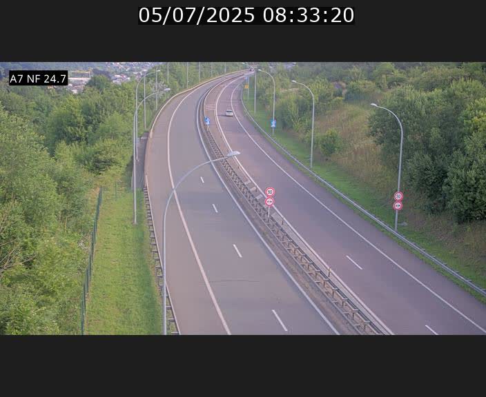 Caméra trafic Luxembourg - A7, Schieren direction Mersch