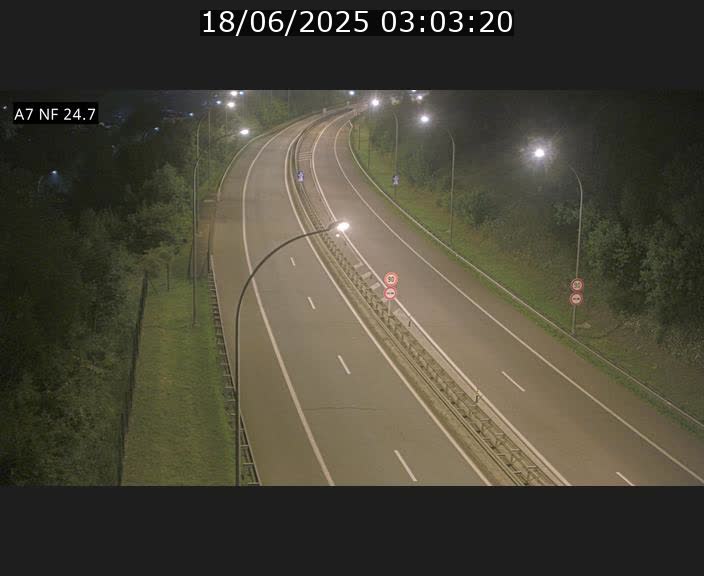 Caméra trafic Luxembourg - A7, Schieren direction Mersch