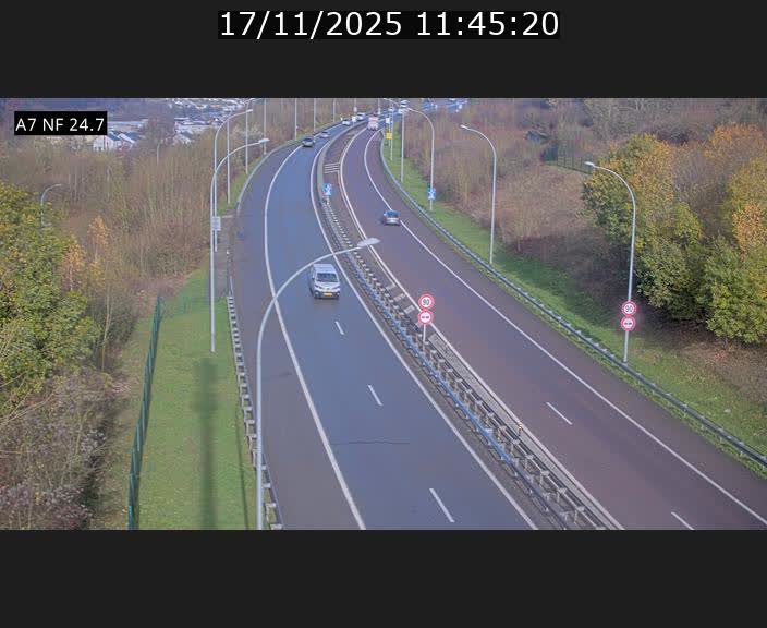 Caméra trafic Luxembourg - A7, Schieren direction Mersch