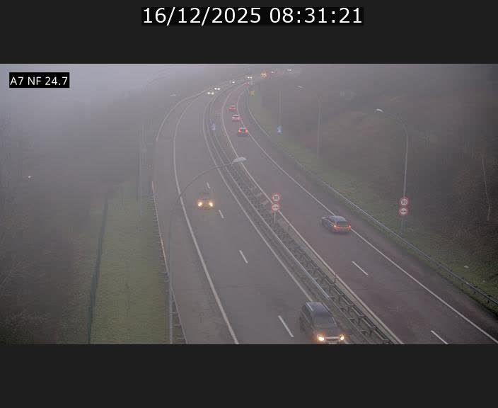 Caméra trafic Luxembourg - A7, Schieren direction Mersch