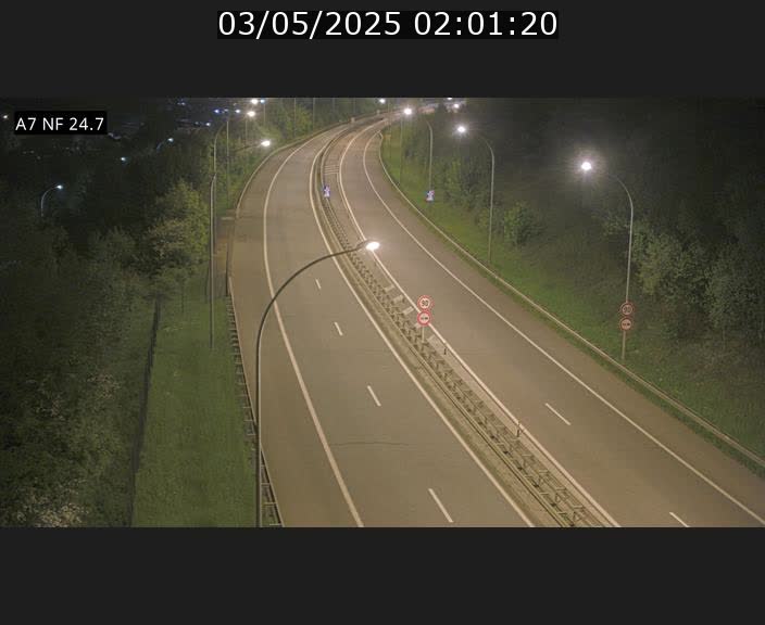 Caméra trafic Luxembourg - A7, Schieren direction Mersch