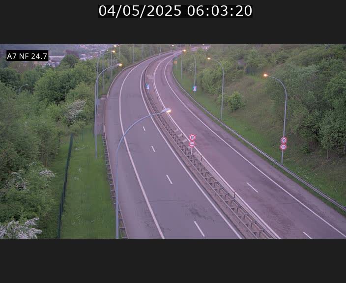 Caméra trafic Luxembourg - A7, Schieren direction Mersch