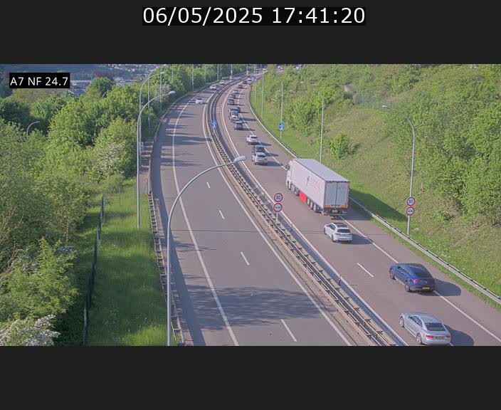 Caméra trafic Luxembourg - A7, Schieren direction Mersch