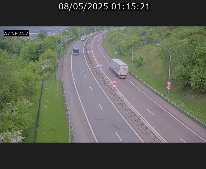 Caméra trafic Luxembourg - A7, Schieren direction Mersch