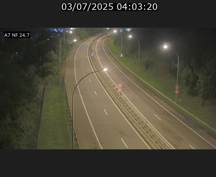 Caméra trafic Luxembourg - A7, Schieren direction Mersch