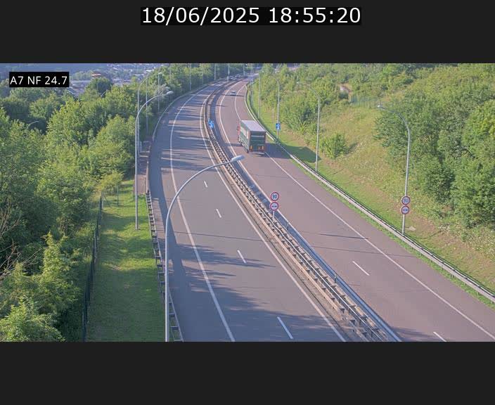 Caméra trafic Luxembourg - A7, Schieren direction Mersch
