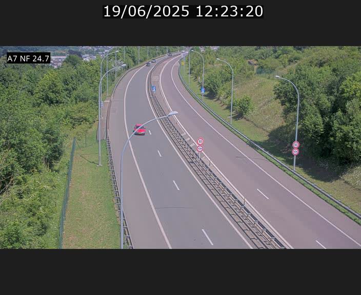 Caméra trafic Luxembourg - A7, Schieren direction Mersch