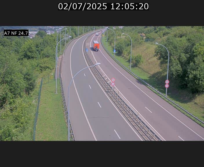 Caméra trafic Luxembourg - A7, Schieren direction Mersch