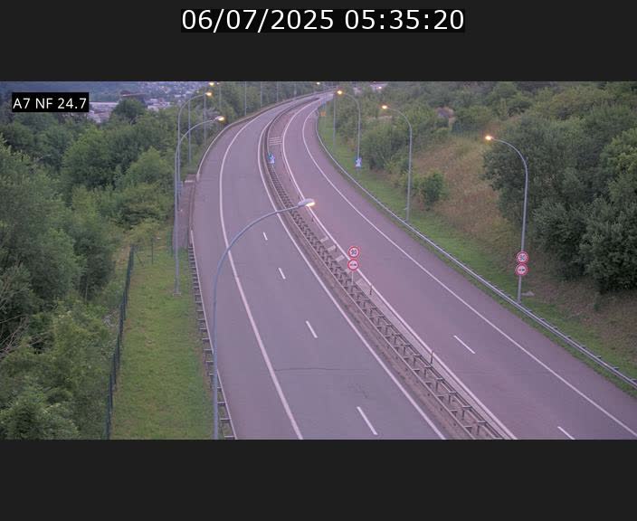 Caméra trafic Luxembourg - A7, Schieren direction Mersch