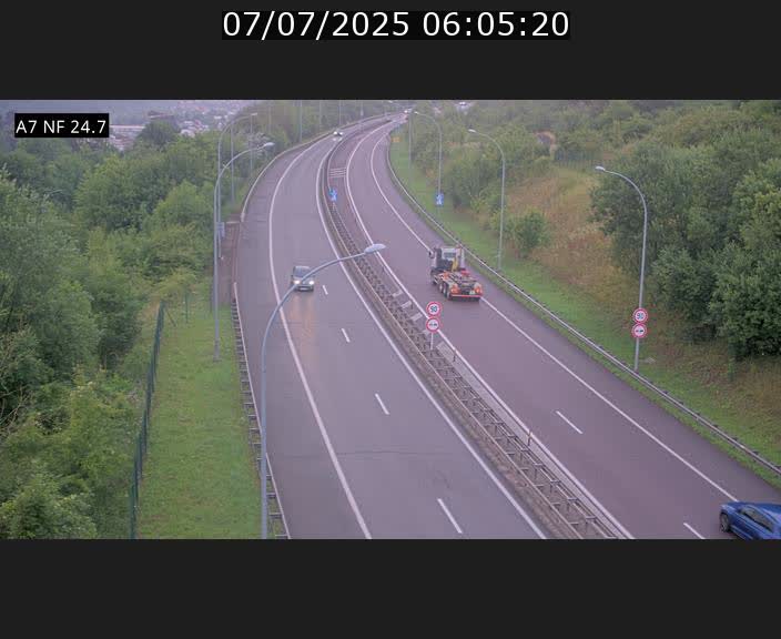 Caméra trafic Luxembourg - A7, Schieren direction Mersch