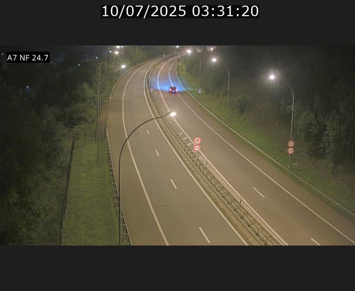 Caméra trafic Luxembourg - A7, Schieren direction Mersch