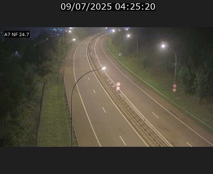 Caméra trafic Luxembourg - A7, Schieren direction Mersch