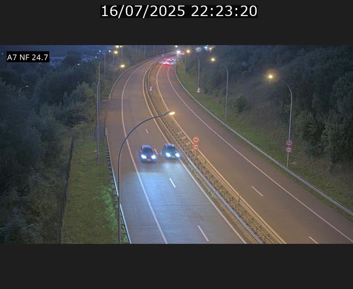Caméra trafic Luxembourg - A7, Schieren direction Mersch