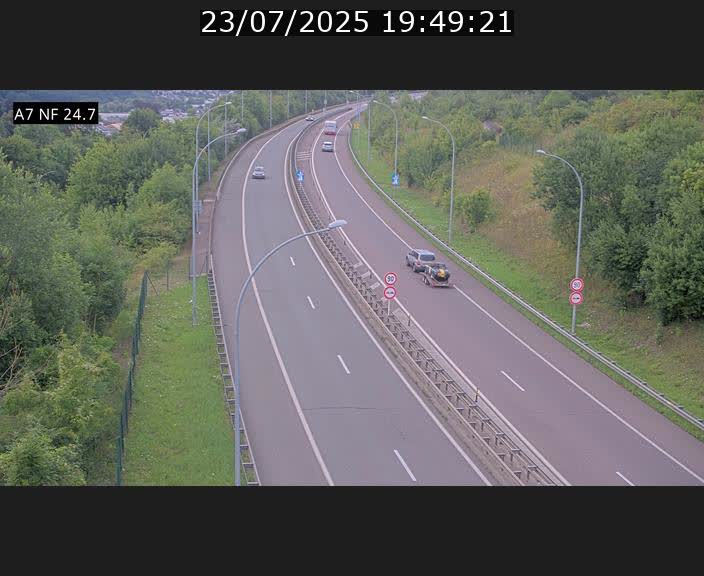 Caméra trafic Luxembourg - A7, Schieren direction Mersch