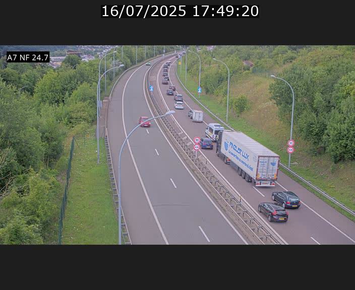Caméra trafic Luxembourg - A7, Schieren direction Mersch