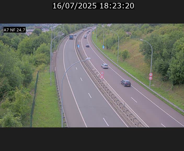 Caméra trafic Luxembourg - A7, Schieren direction Mersch