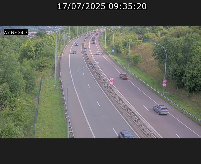 Caméra trafic Luxembourg - A7, Schieren direction Mersch