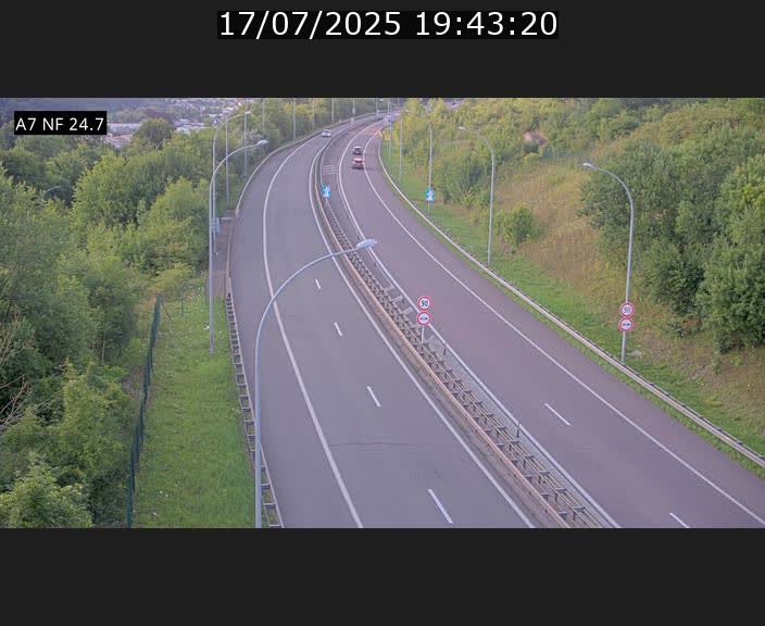 Caméra trafic Luxembourg - A7, Schieren direction Mersch