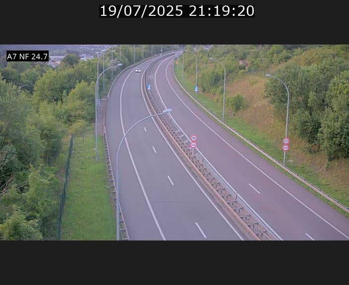 Caméra trafic Luxembourg - A7, Schieren direction Mersch